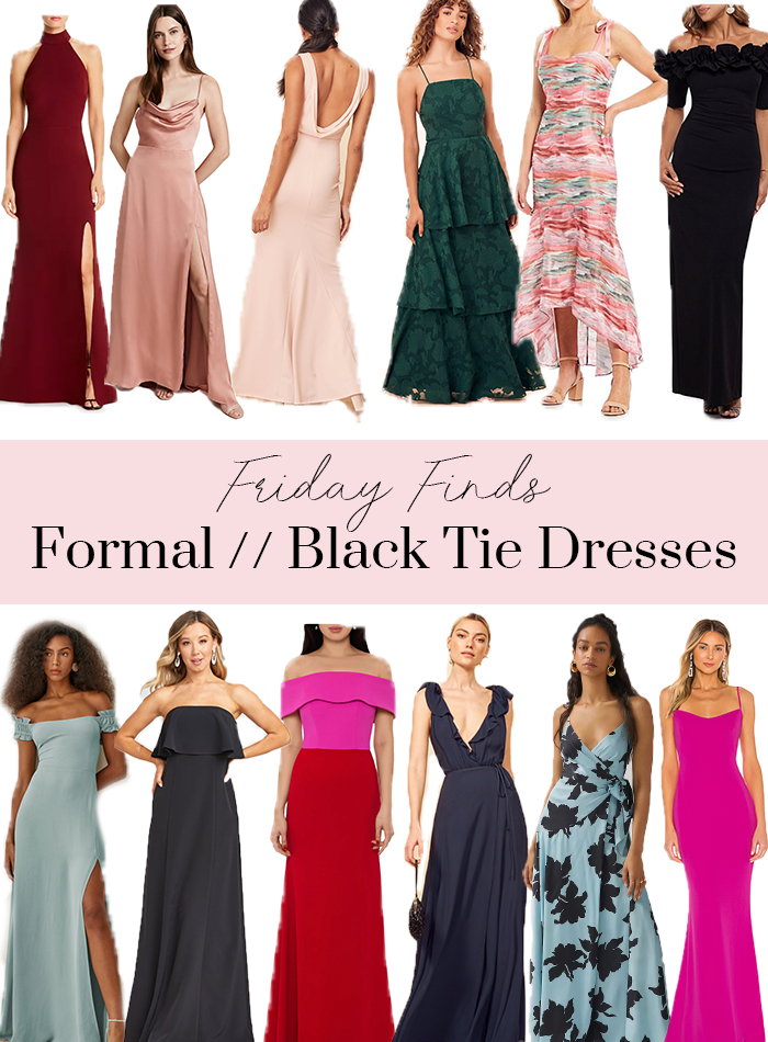 black tie wedding guest dress